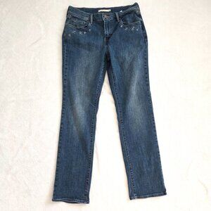 Levis 505 Straight Leg Jeans Floral Embroidered Sz 29 Mid Rise Indie Y2K Cottage